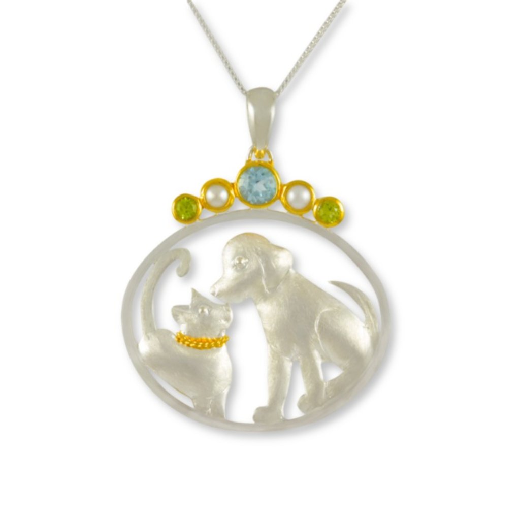 Bast Buddies Cat And Dog Pendant